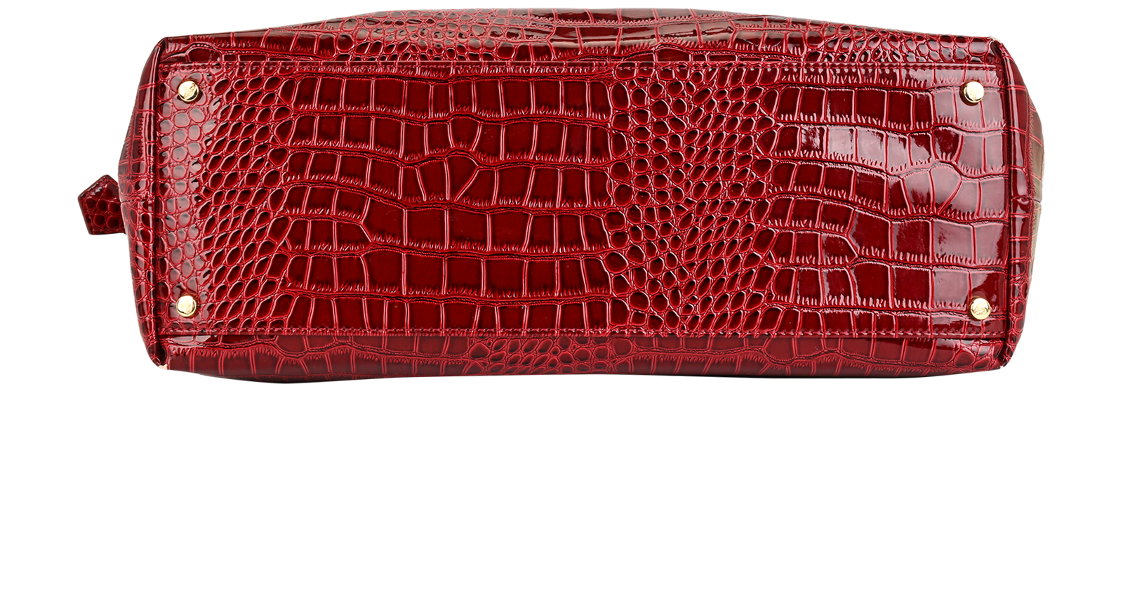East West Croc Effect Shoulder Bag, &pound;150, Handbags, Red, Leather, Top view